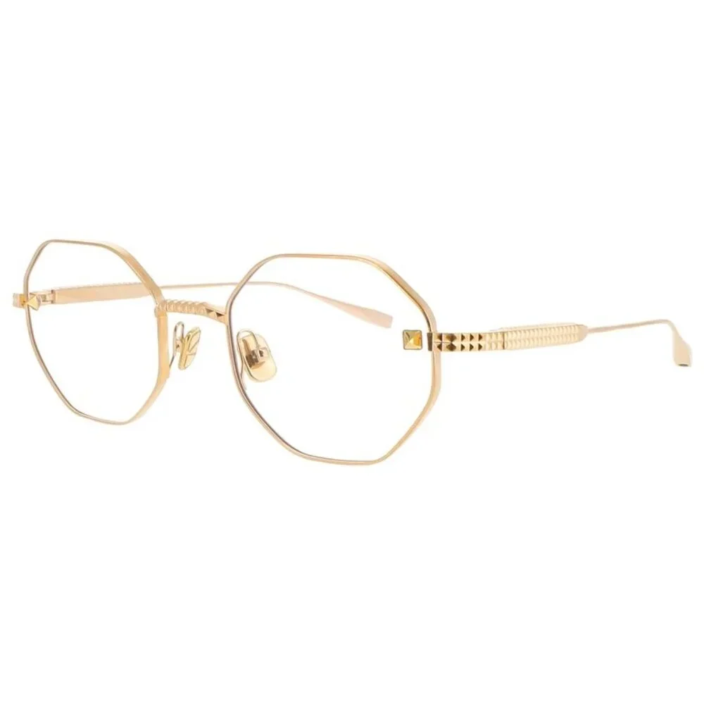 NWT VALENTINO EYEGLASSES GEOMETRIC WOMEN GOLD EYEWEAR